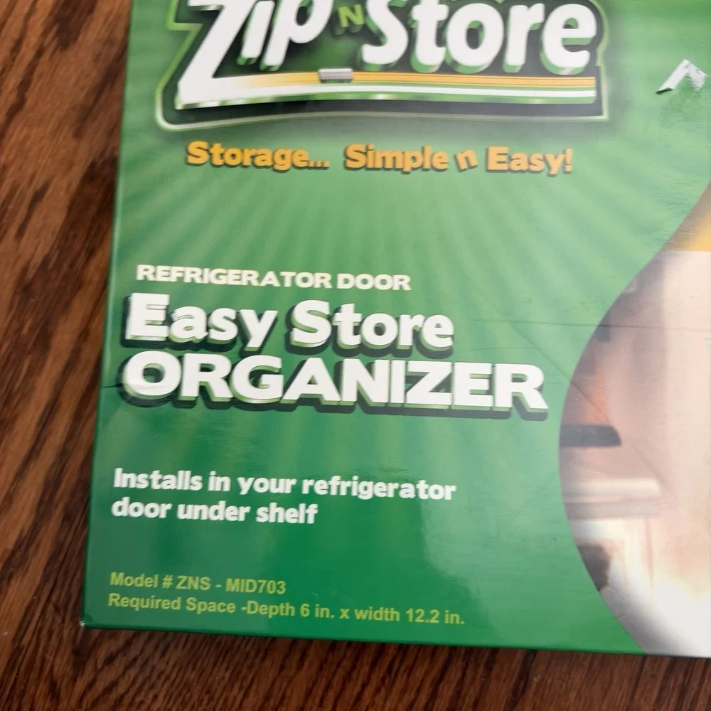 Zip N Store Refrigerator Door Easy Store Organizer ZNS MID703  New In Package